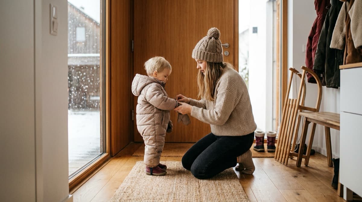Au-pair im Winter: Kinder richtig anziehen, Schneetag planen, Grippesaison überstehen